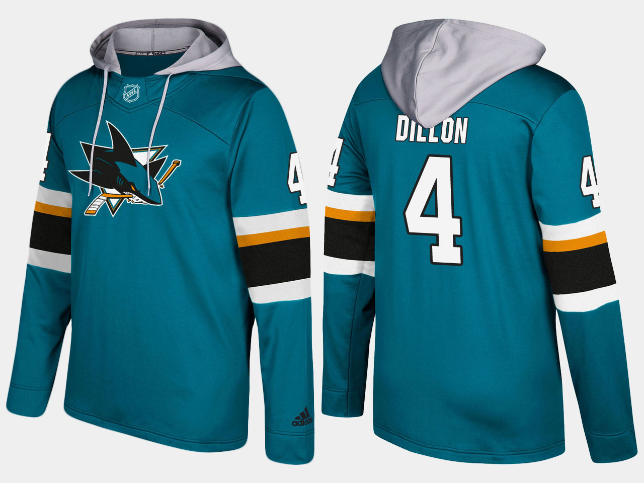 NHL Men San Jose sharks 4 brenden dillon blue hoodie